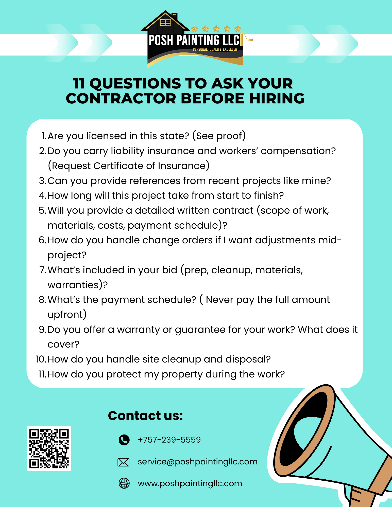 Top 11 Questions to Ask a Painting Contractor Before Hiring